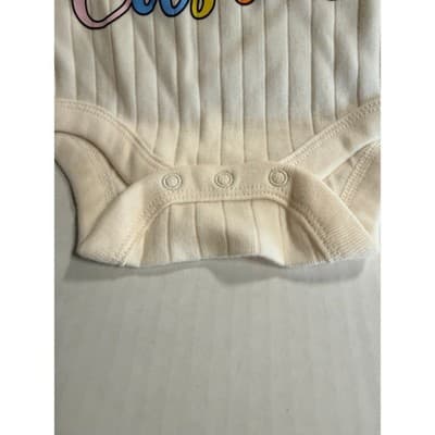 Member’s Mark Baby Upstyled Happy Easter Long Sleeve Bodysuit White Size 3M NWT - Thumbnail 4