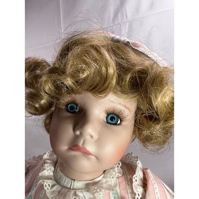 Jessica Porcelain Doll Vintage Danbury Mint Bedtime Wakeem Toddler Pajamas 1994 - Thumbnail 16