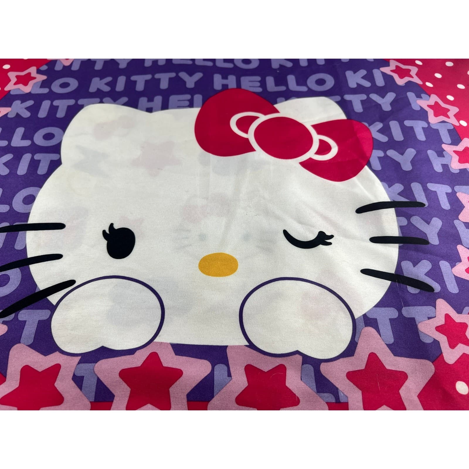 Hello Kitty Sanrio 2013 Authentic Pillow Case 2-Sided Design Polyester 31"X19" - Thumbnail 2