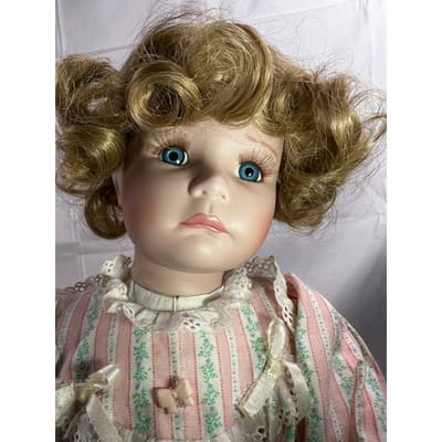 Jessica Porcelain Doll Vintage Danbury Mint Bedtime Wakeem Toddler Pajamas 1994 - Thumbnail 7