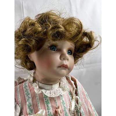 Jessica Porcelain Doll Vintage Danbury Mint Bedtime Wakeem Toddler Pajamas 1994 - Thumbnail 9