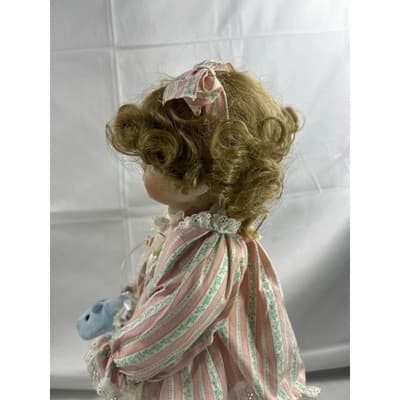 Jessica Porcelain Doll Vintage Danbury Mint Bedtime Wakeem Toddler Pajamas 1994 - Thumbnail 13