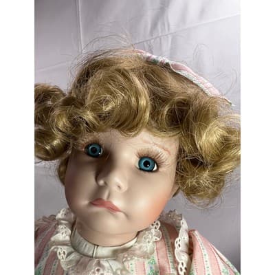 Jessica Porcelain Doll Vintage Danbury Mint Bedtime Wakeem Toddler Pajamas 1994 - Thumbnail 8