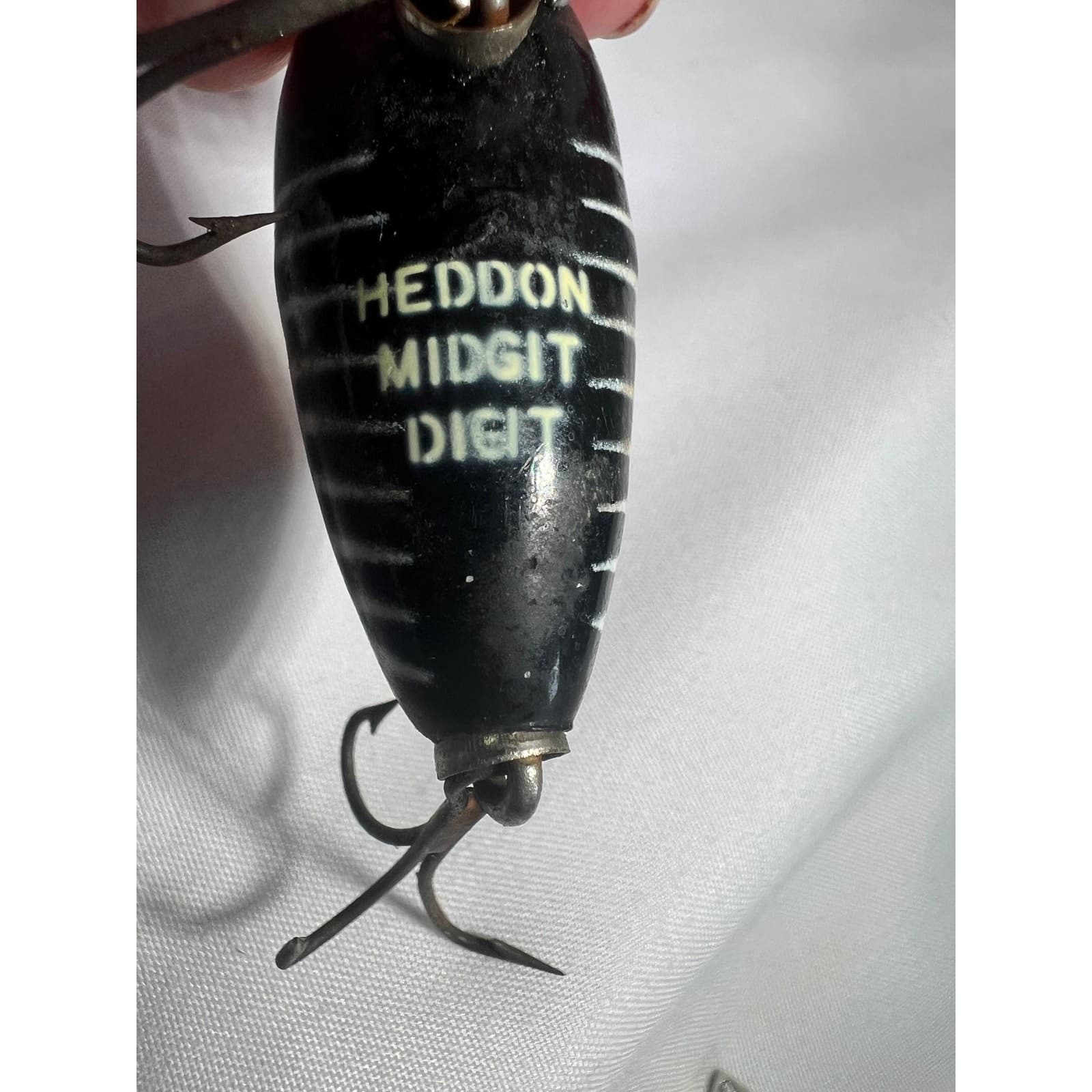 Vintage Heddon Midget Digit Black Shore Minnow Bait Bass Panfish Fishing Lure - Thumbnail 8