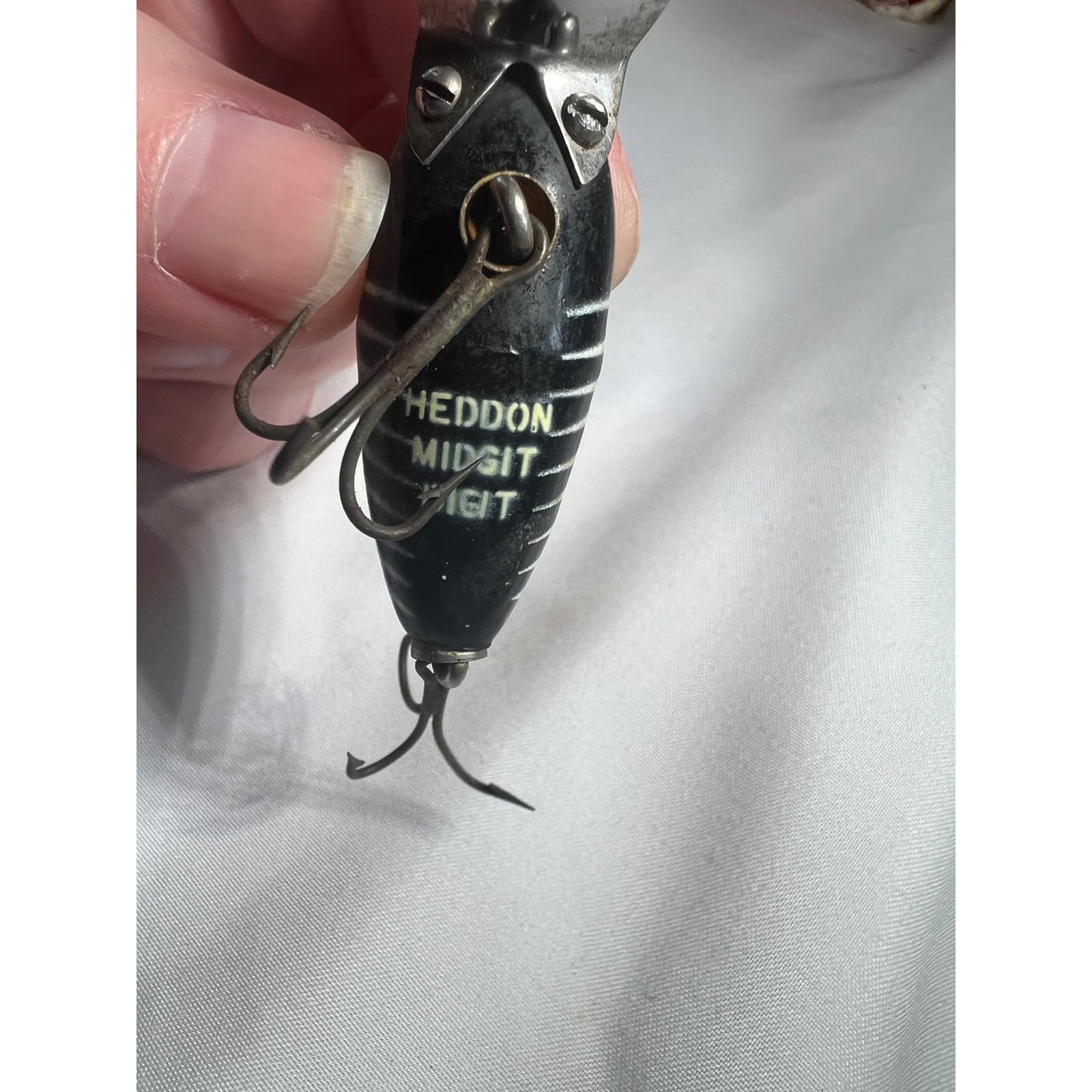 Vintage Heddon Midget Digit Black Shore Minnow Bait Bass Panfish Fishing Lure - Thumbnail 6