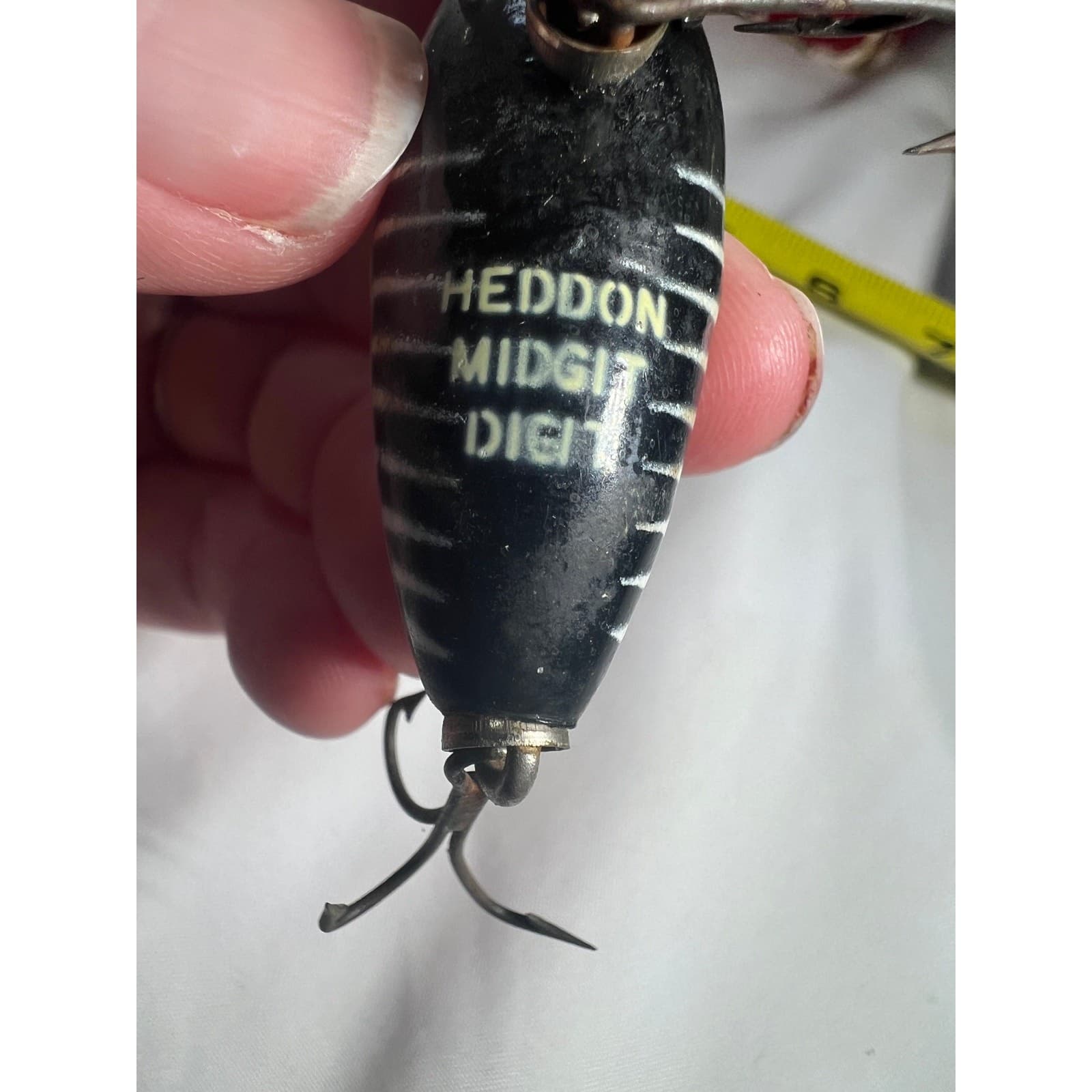 Vintage Heddon Midget Digit Black Shore Minnow Bait Bass Panfish Fishing Lure - Thumbnail 16