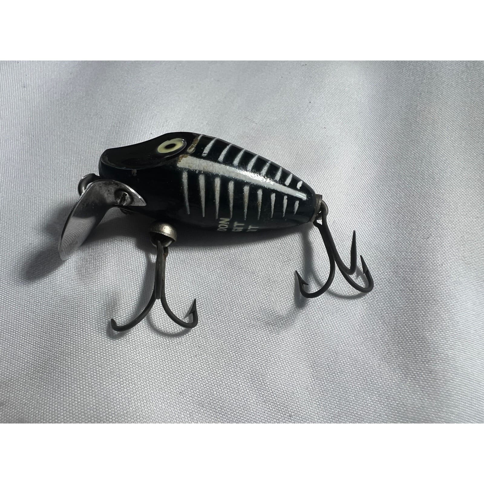 Vintage Heddon Midget Digit Black Shore Minnow Bait Bass Panfish Fishing Lure - Thumbnail 5