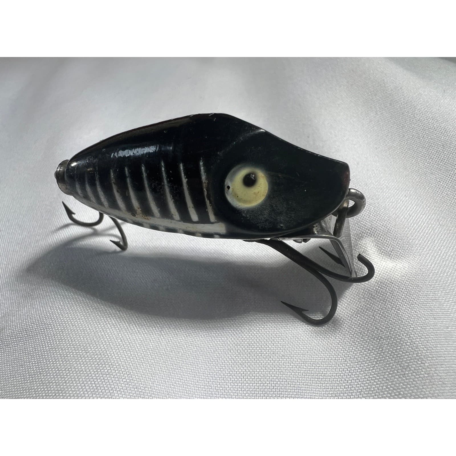 Vintage Heddon Midget Digit Black Shore Minnow Bait Bass Panfish Fishing Lure - Thumbnail 2