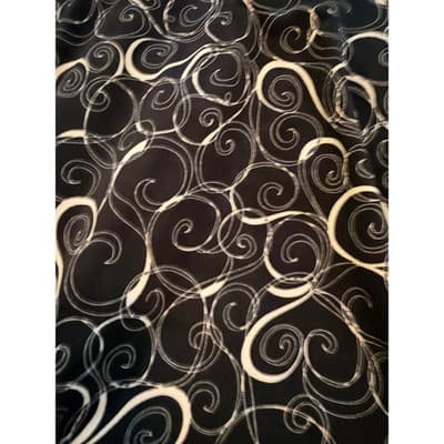 Kay’s Studio Tie Back Wrap Dress Black White Scroll Print Long Sleeve Size Small - Thumbnail 3