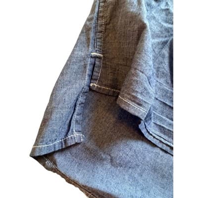 Gap Women’s Chambray Pullover Short Sleeve Casual Top Blue Size 9 EUC - Thumbnail 3