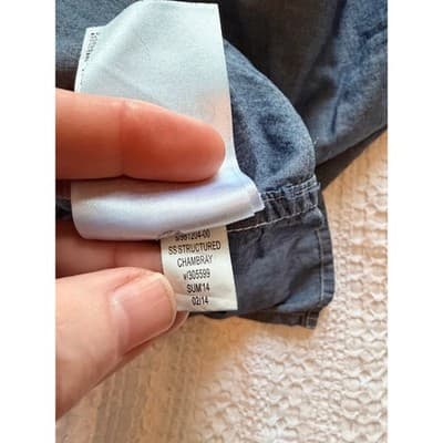 Gap Women’s Chambray Pullover Short Sleeve Casual Top Blue Size 9 EUC - Thumbnail 10