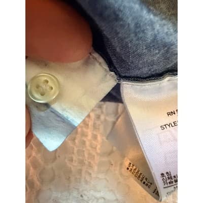 Gap Women’s Chambray Pullover Short Sleeve Casual Top Blue Size 9 EUC - Thumbnail 11