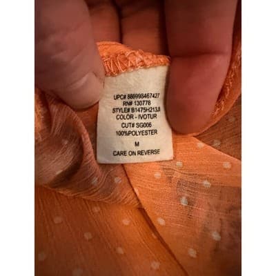 About A Girl Boho Tribal Stripe Sleeveless Layered Summer Top Orange Size Medium - Thumbnail 4