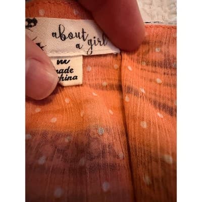 About A Girl Boho Tribal Stripe Sleeveless Layered Summer Top Orange Size Medium - Thumbnail 8