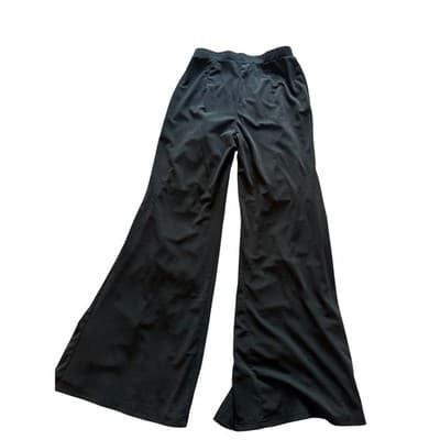 Adagio High Rise Open Wide Leg Ruffled Pants Black Size Medium NWOT - Thumbnail 12