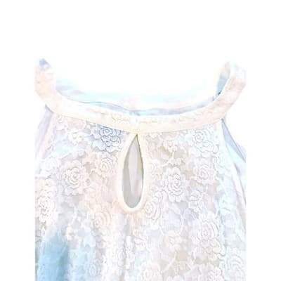 Torrid Women’s White Lace Halter Top Sleeveless Summer Blouse Size 4 - Thumbnail 4