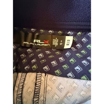 Ralph Lauren RLX Activewear Geometric Golf Elastic Waist Pants Blue Size 0 NWOT - Thumbnail 5