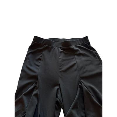 Adagio High Rise Open Wide Leg Ruffled Pants Black Size Medium NWOT - Thumbnail 9