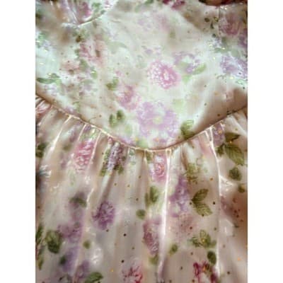 Jessica Simpson Floral Print Puff Sleeve Party Dress Pink Size Extra Small EUC - Thumbnail 5