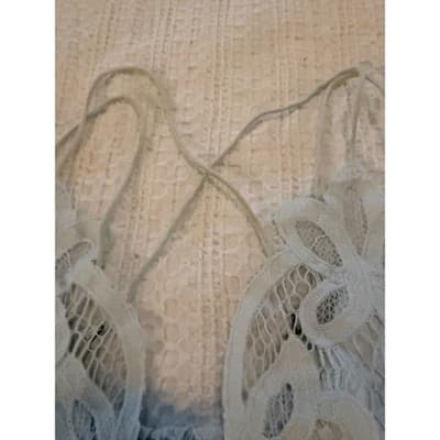 Free People ONE Powder Blue Lace Bralette Halter Crop Top Boho Size Small - Thumbnail 9