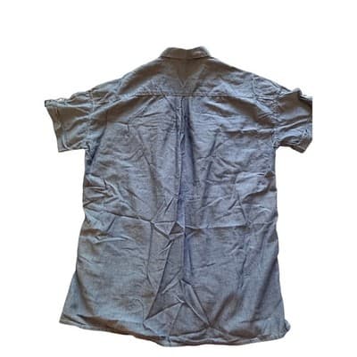 Gap Women’s Chambray Pullover Short Sleeve Casual Top Blue Size 9 EUC - Thumbnail 2