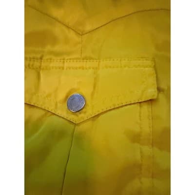 Tommy Jeans Full Zip Front Quilted Puffer Sleeveless Vest Yellow Size XS - Thumbnail 12