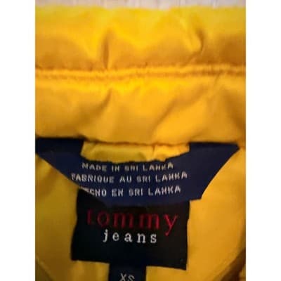 Tommy Jeans Full Zip Front Quilted Puffer Sleeveless Vest Yellow Size XS - Thumbnail 10