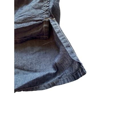 Gap Women’s Chambray Pullover Short Sleeve Casual Top Blue Size 9 EUC - Thumbnail 4