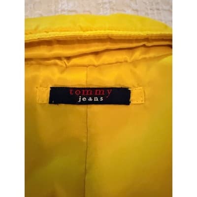 Tommy Jeans Full Zip Front Quilted Puffer Sleeveless Vest Yellow Size XS - Thumbnail 7