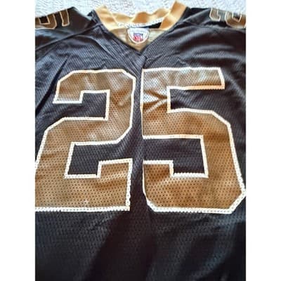 Vintage Reebok Men's New Orleans Saints Reggie Bush Jersey Top Black Size XXL - Thumbnail 8
