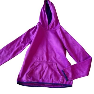 AVIA Girl’s Hooded Pull Over Long Sleeve Active Jacket Purple Size Large (10-12) - Thumbnail 2