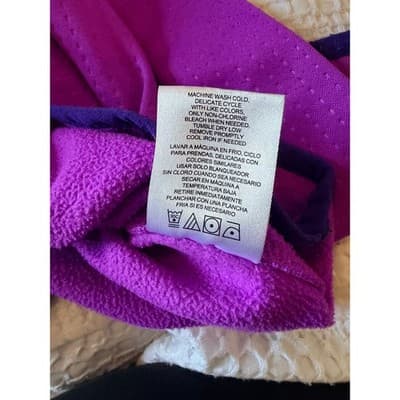 AVIA Girl’s Hooded Pull Over Long Sleeve Active Jacket Purple Size Large (10-12) - Thumbnail 9