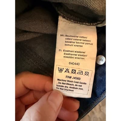 Venus Cropped Denim Jeans Jacket Lace Detail Button Up Blue Wash Size 10 EUC - Thumbnail 11