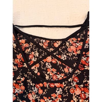 Society Girl Women’s Floral Boho Long Sleeve Tribal Border Top Size Medium - Thumbnail 3