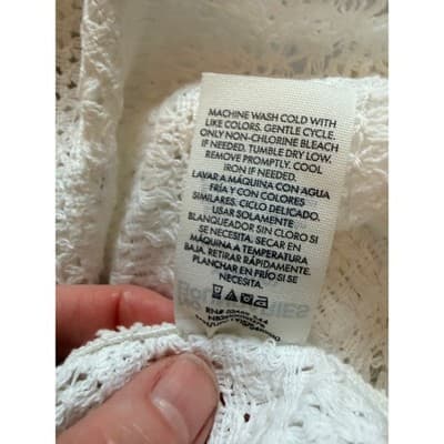 No Boundaries Women's Crochet Mini Skirt Summer Coverup White Size XXS NWT - Thumbnail 12