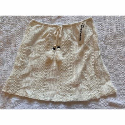 No Boundaries Women's Crochet Mini Skirt Summer Coverup White Size XXS NWT - Thumbnail 8