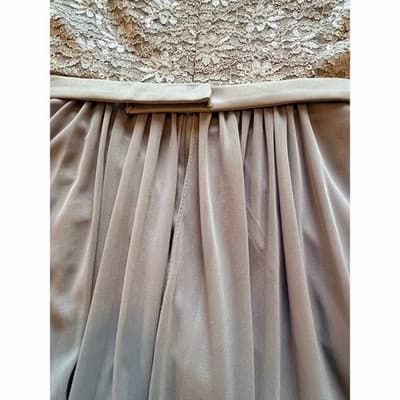 R&M Richards Floral Lace Chiffon Elegant Evening Sleeveless Dress Beige Size 14 - Thumbnail 23