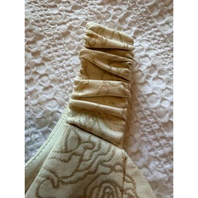White House Black Market Floral Fit and Flare Cocktail Party Dress Ivory Size 0 - Thumbnail 15