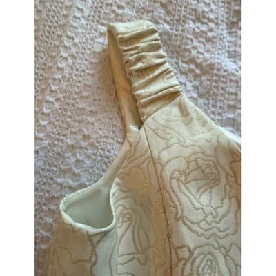 White House Black Market Floral Fit and Flare Cocktail Party Dress Ivory Size 0 - Thumbnail 16