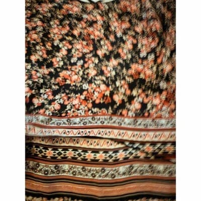 Society Girl Women’s Floral Boho Long Sleeve Tribal Border Top Size Medium - Thumbnail 4