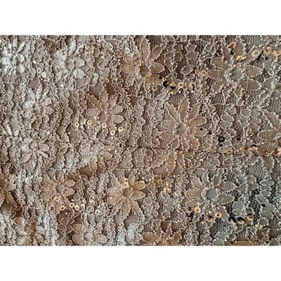 R&M Richards Floral Lace Chiffon Elegant Evening Sleeveless Dress Beige Size 14 - Thumbnail 22