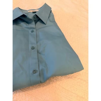Coldwater Creek Button Down Professional Office Work Long Sleeve Top Blue 14NWOT - Thumbnail 9