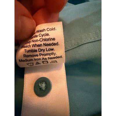 Coldwater Creek Button Down Professional Office Work Long Sleeve Top Blue 14NWOT - Thumbnail 6