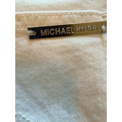 Michael Kors Women’s Mid Rise Stretch Skinny Denim Jeans White Size 10 - Thumbnail 8