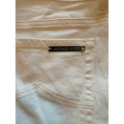 Michael Kors Women’s Mid Rise Stretch Skinny Denim Jeans White Size 10 - Thumbnail 16