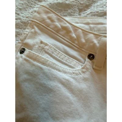 Michael Kors Women’s Mid Rise Stretch Skinny Denim Jeans White Size 10 - Thumbnail 5