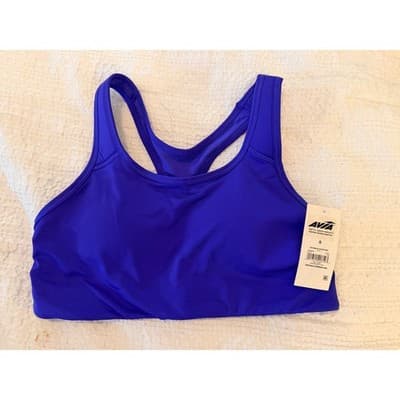 AVIA Women's Active Wear Racerback Sport Padded Bra Tank Top Blue S NWT - Thumbnail 11