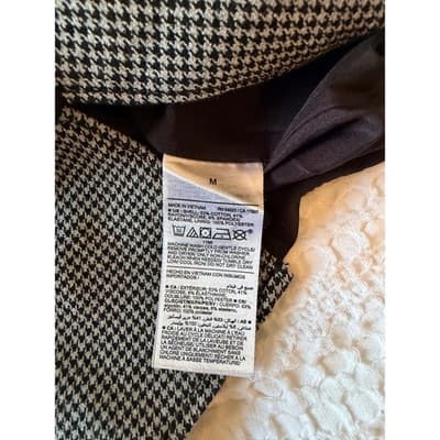 Old Navy Fully Lined Heritage Houndstooth Mini Skirt Black White Size Medium EUC - Thumbnail 12