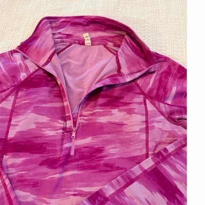 Under Armour Athletic ColdGear Fitted Half Zip Pull Over Jacket Pink Fuscia L - Thumbnail 14
