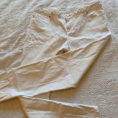 Michael Kors Women’s Mid Rise Stretch Skinny Denim Jeans White Size 10 - Thumbnail 9
